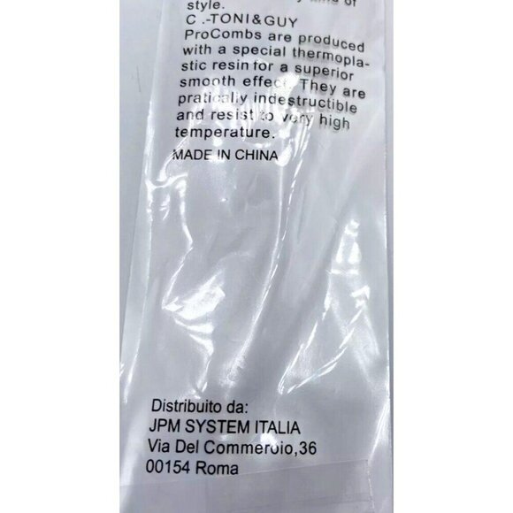 Toni & Guy Carbon Antistatic Barber & Stylist Professional Comb New NIP - Picture 4 of 6